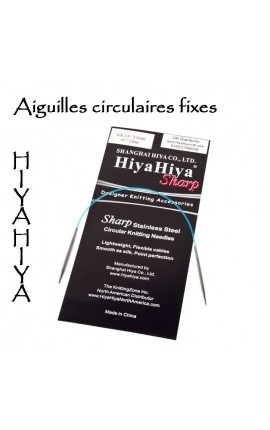 Aiguilles circulaires Fixes HiyaHiya à bouts pointus (sharp)