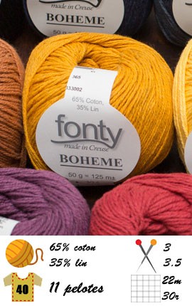 Bohème - coton et lin - laine fonty