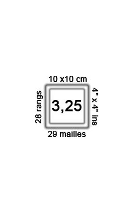 29 mailles x 28 rangs